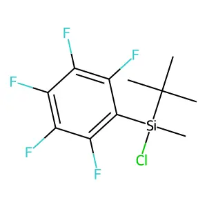 Pentafluorophenyl-tert-butylmethylsilyl chloride structure