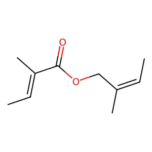 2-Butenoic acid, 2-methyl-, 2-methyl-2-butenyl ester structure