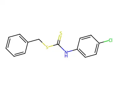 Phenylmethyl N-(4-chlorophenyl)carbamodithioate structure
