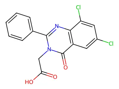 3(4H)-Quinazolineacetic acid, 6,8-dichloro-4-oxo-2-phenyl- structure