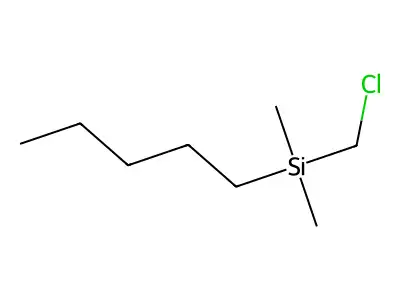 Chloromethyldimethylpentylsilane structure