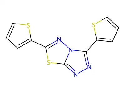 3,6-Dithiophen-2-yl-[1,2,4]triazolo[3,4-b][1,3,4]thiadiazole structure