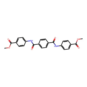 Benzoic acid, 4,4'-[1,4-phenylenebis(carbonylimino)]bis-, dimethyl ester structure