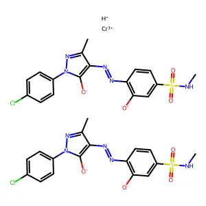 Chromate(1-), bis(4-((1-(3-chlorophenyl)-4,5-dihydro-3-methyl-5-(oxo-kappaO)-1H-pyrazol-4-yl)azo-kappaN1)-3-(hydroxy-kappaO)-N-methylbenzenesulfonamidato(2-))-, hydrogen structure