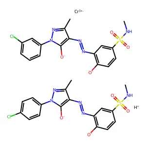 Chromate(1-), bis(3-((1-(3-chlorophenyl)-4,5-dihydro-3-methyl-5-(oxo-kappaO)-1H-pyrazol-4-yl)azo-kappaN1)-4-(hydroxy-kappaO)-N-methylbenzenesulfonamidato(2-))-, hydrogen structure