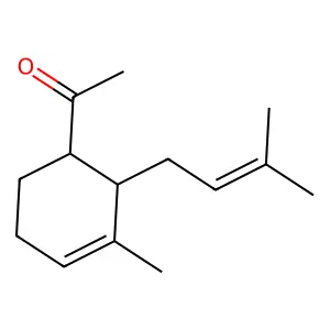 Ethanone, 1-[3-methyl-2-(3-methyl-2-buten-1-yl)-3-cyclohexen-1-yl]- structure