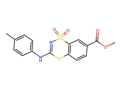 methyl 3-(4-methylanilino)-1,1-dioxo-1 structure