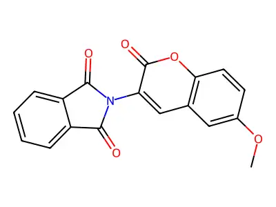 2-(6-Methoxy-2-oxochromen-3-yl)isoindole-1,3-dione structure