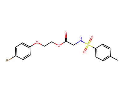 2-(4-Bromophenoxy)ethyl 2-[(4-methylphenyl)sulfonylamino]acetate structure