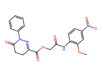 [2-(2-methoxy-4-nitroanilino)-2-oxoethyl] 6-oxo-1-phenyl-4,5-dihydropyridazine-3-carboxylate structure