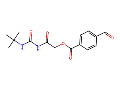 [2-(Tert-butylcarbamoylamino)-2-oxoethyl] 4-formylbenzoate structure