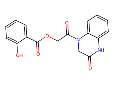 [2-Oxo-2-(3-oxo-2,4-dihydroquinoxalin-1-yl)ethyl] 2-hydroxybenzoate structure