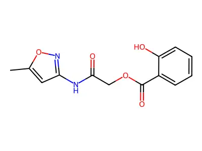 [2-[(5-Methyl-1,2-oxazol-3-yl)amino]-2-oxoethyl] 2-hydroxybenzoate structure