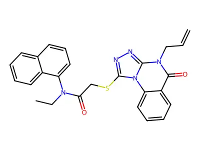 2-[[4,5-Dihydro-5-oxo-4-(2-propen-1-yl)[1,2,4]triazolo[4,3-a]quinazolin-1-yl]thio]-N-ethyl-N-1-naphthalenylacetamide structure