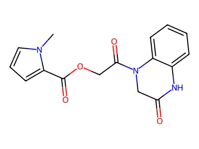 [2-Oxo-2-(3-oxo-2,4-dihydroquinoxalin-1-yl)ethyl] 1-methylpyrrole-2-carboxylate structure