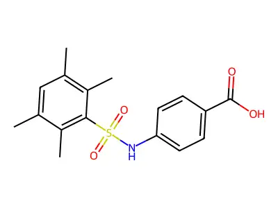 4-[(2,3,5,6-tetramethylphenyl)sulfonylamino]benzoic Acid structure