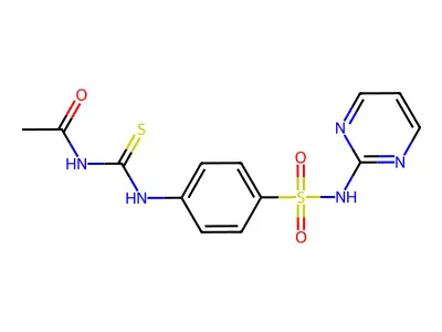 3-Acetyl-1-{4-[(pyrimidin-2-yl)sulfamoyl]phenyl}thiourea structure