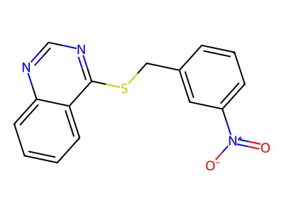 4-[(3-Nitrophenyl)methylsulfanyl]quinazoline structure
