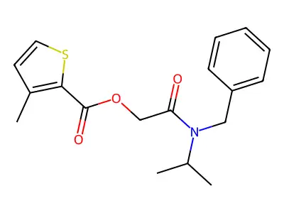 [2-[Benzyl(propan-2-yl)amino]-2-oxoethyl] 3-methylthiophene-2-carboxylate structure