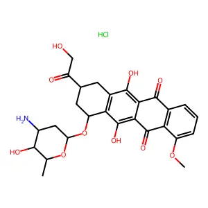 9-Deoxydoxorubicin hydrochloride structure