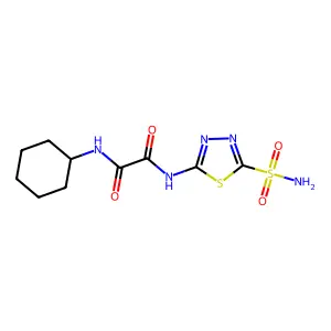 Oxamide, N-cyclohexyl-N'-(5-sulfamoyl-1,3,4-thiadiazol-2-yl)- structure
