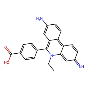 Phenanthridinium, 3,8-diamino-6-(4-carboxyphenyl)-5-ethyl-, inner salt structure