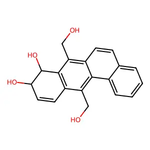Benz(a)anthracene-7,12-dimethanol, 8,9-dihydro-8,9-dihydroxy-, trans- structure