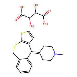 Pipethiadene tartrate structure
