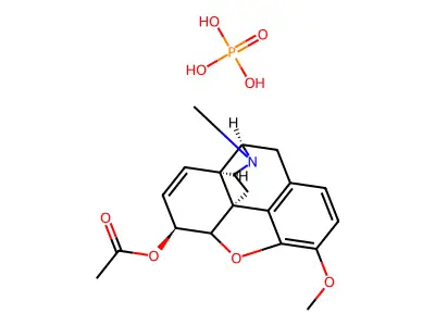Acetylcodeine phosphate structure