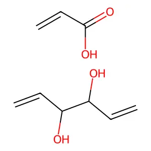 己-1,5-二烯-3,4-二醇-丙烯酸复合物 structure