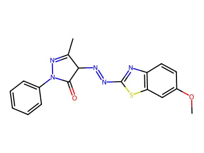 4-((6-Methoxybenzothiazol-2-yl)azo)-3-methyl-1-phenyl-1H-pyrazol-5-ol structure