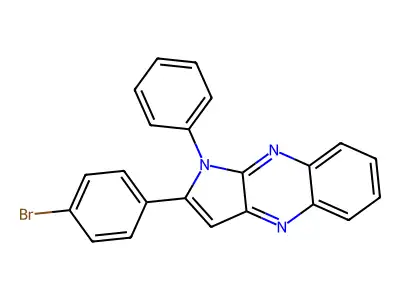 1H-Pyrrolo(2,3-b)quinoxaline, 2-(4-bromophenyl)-1-phenyl- structure