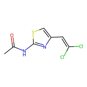 N-[4-(2,2-dichloroethenyl)-1,3-thiazol-2-yl]acetamide structure
