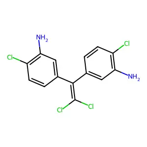 {5-[1-(3-Amino-4-chlorophenyl)-2,2-dichlorovinyl]-2-chlorophenyl}amine structure
