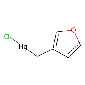 Mercury, chloro(3-furanylmethyl)- structure