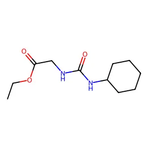 Ethyl 2-(cyclohexylcarbamoylamino)acetate structure