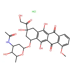 N-Acetyldoxorubicin hydrochloride structure