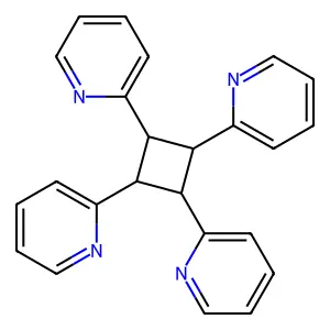 2-(2,3,4-Tripyridin-2-ylcyclobutyl)pyridine structure