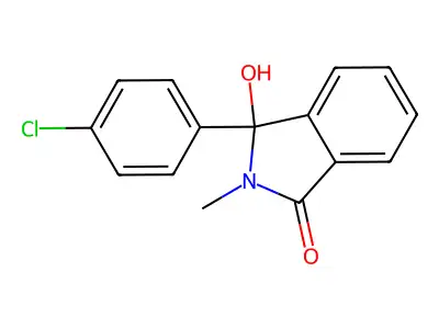 1H-Isoindol-1-one, 3-(4-chlorophenyl)-2,3-dihydro-3-hydroxy-2-methyl- structure