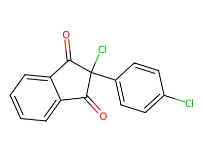 2-Chloro-2-(4-chlorophenyl)-1H-indene-1,3(2H)-dione structure