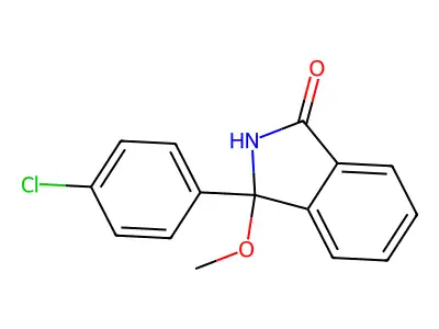 1-(4-Chlorophenyl)-1-methoxy-3-oxoisoindoline structure