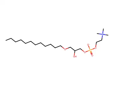 1-Dodecylpropanediol-3-phosphocholine structure