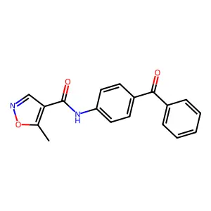 4-Isoxazolecarboxamide, N-(4-benzoylphenyl)-5-methyl- structure