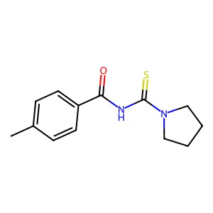 4-methyl-N-(pyrrolidine-1-carbothioyl)benzamide structure