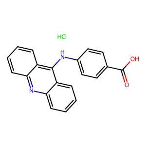 Benzoic acid, 4-(9-acridinylamino)-, monohydrochloride structure