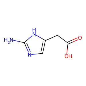 2-(2-amino-1H-imidazol-5-yl)acetic acid structure