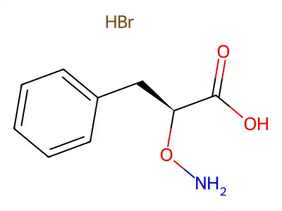 (S)-1-Carboxy-3-phenylpropoxyammonium bromide structure