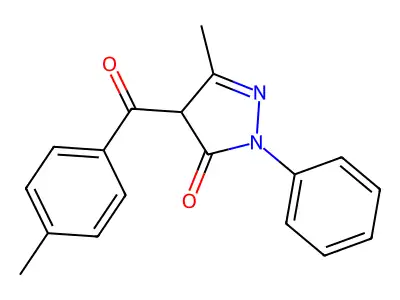 5-Methyl-4-(4-methylbenzoyl)-2-phenyl-2,4-dihydro-3H-pyrazol-3-one structure