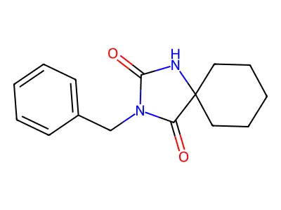1,3-Diazaspiro(4.5)decane-2,4-dione, 3-benzyl- structure