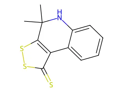 4,4-dimethyl-4,5-dihydro-1H-[1,2]dithiolo[3,4-c]quinoline-1-thione structure